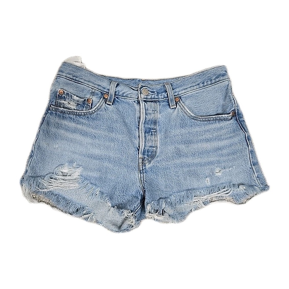 LEVI'S 501 Original Cut-Off Shorts in Light Wash Women's Size‎ 28